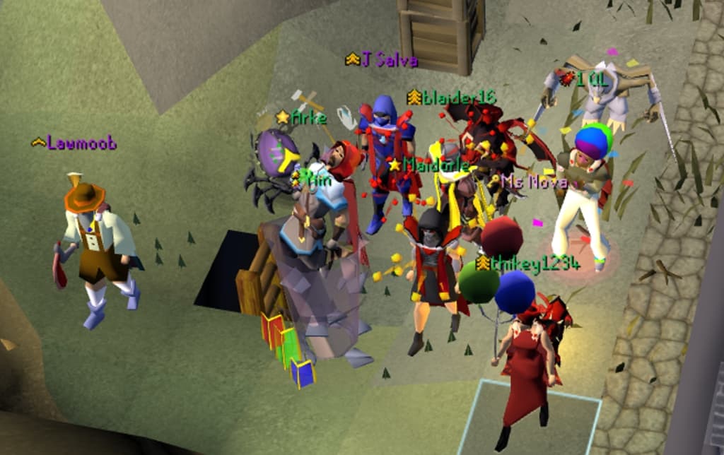 Miembros del clan celebrando